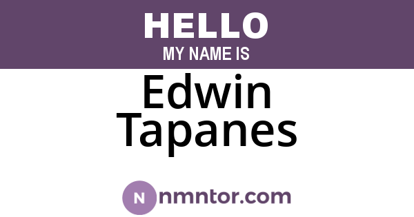 Edwin Tapanes