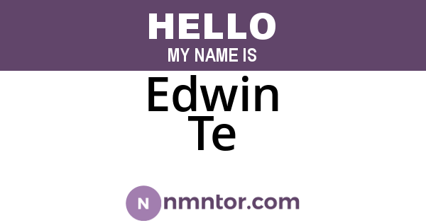 Edwin Te