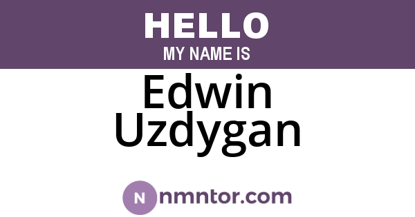 Edwin Uzdygan
