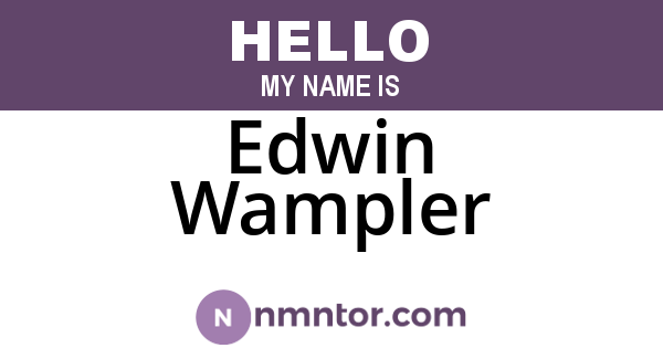 Edwin Wampler