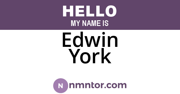 Edwin York