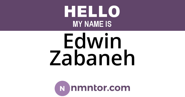 Edwin Zabaneh