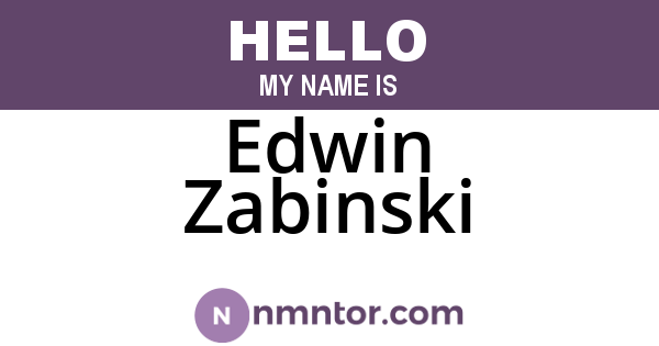 Edwin Zabinski