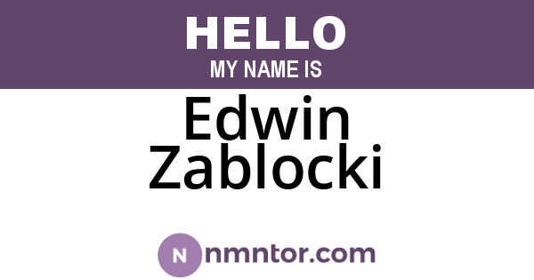 Edwin Zablocki