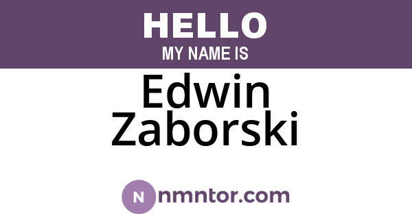 Edwin Zaborski