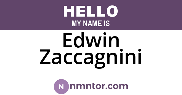 Edwin Zaccagnini