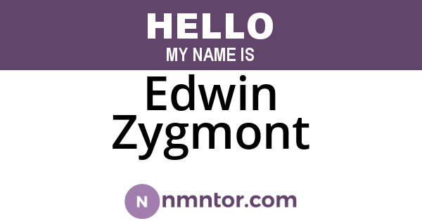 Edwin Zygmont