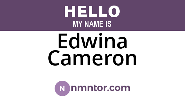Edwina Cameron