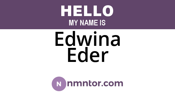 Edwina Eder