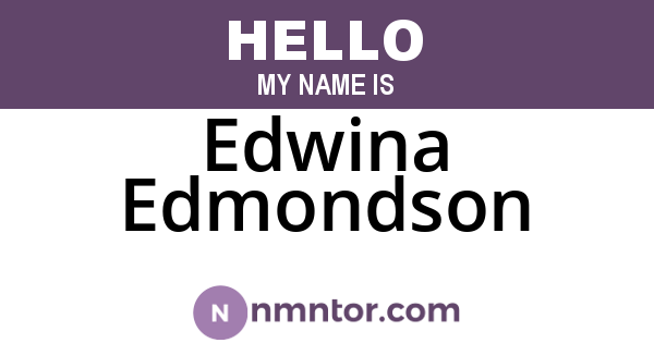 Edwina Edmondson