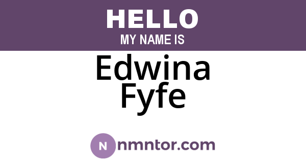 Edwina Fyfe