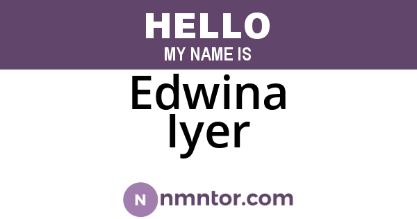 Edwina Iyer