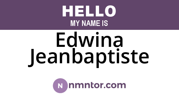 Edwina Jeanbaptiste