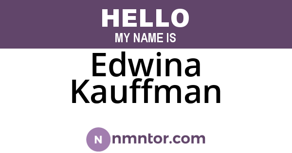 Edwina Kauffman