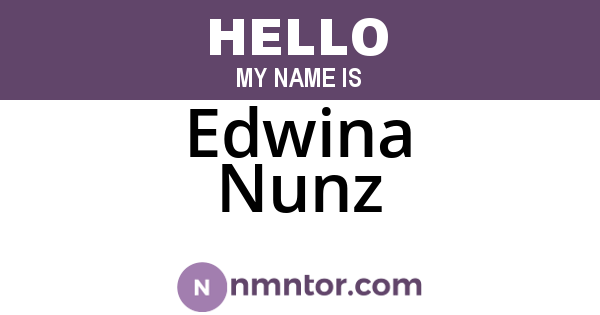 Edwina Nunz