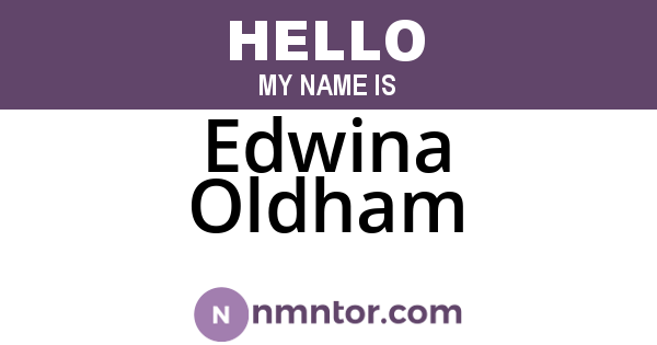 Edwina Oldham