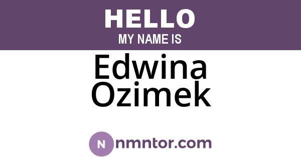 Edwina Ozimek