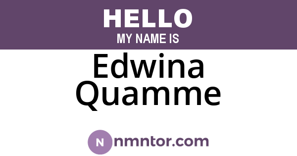 Edwina Quamme