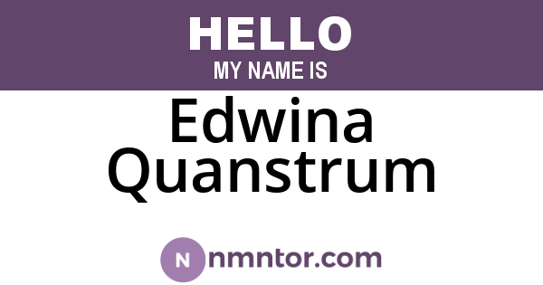 Edwina Quanstrum