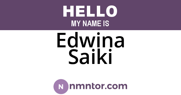 Edwina Saiki