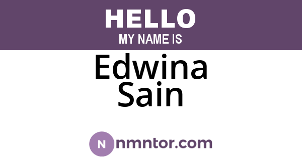 Edwina Sain