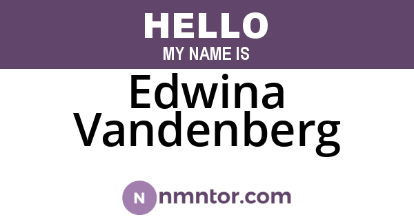 Edwina Vandenberg