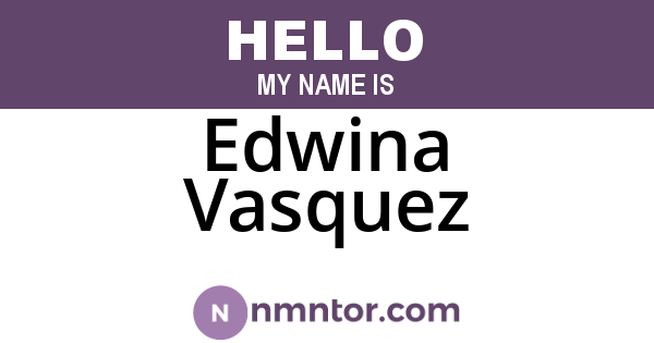 Edwina Vasquez