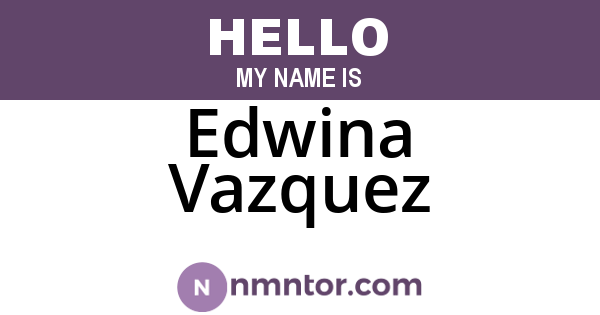 Edwina Vazquez