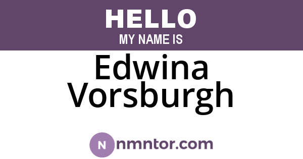 Edwina Vorsburgh