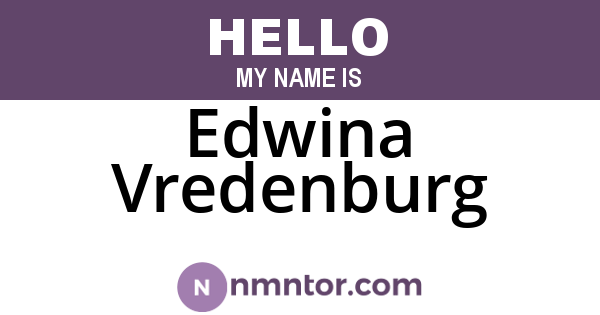 Edwina Vredenburg