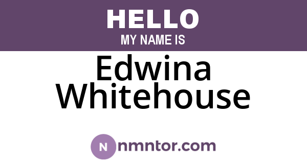 Edwina Whitehouse