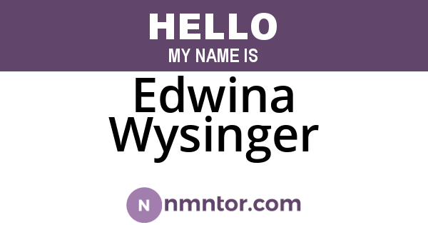 Edwina Wysinger