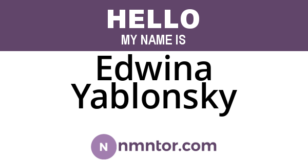 Edwina Yablonsky