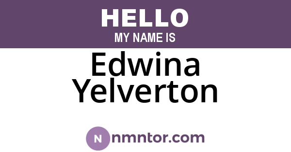 Edwina Yelverton