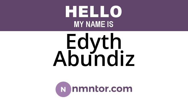 Edyth Abundiz