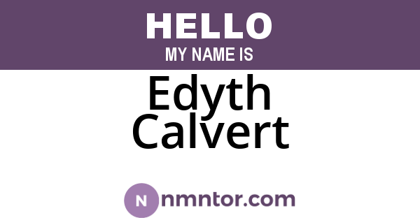 Edyth Calvert