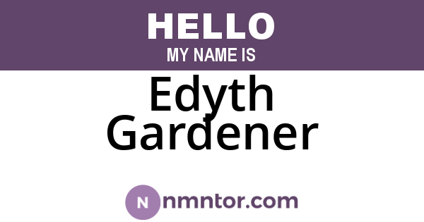 Edyth Gardener