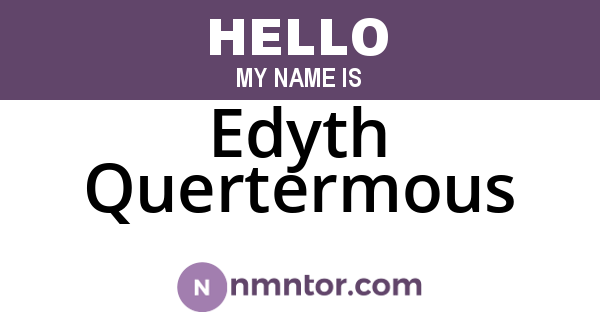 Edyth Quertermous