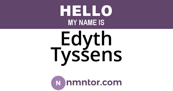 Edyth Tyssens
