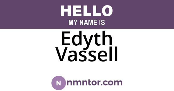 Edyth Vassell