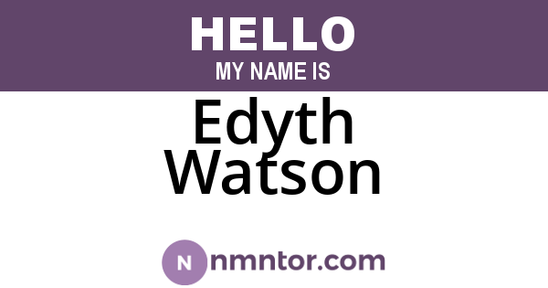 Edyth Watson