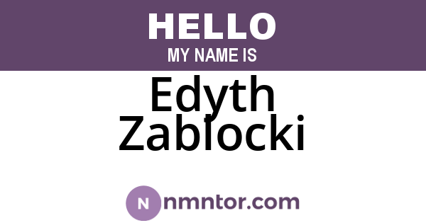 Edyth Zablocki