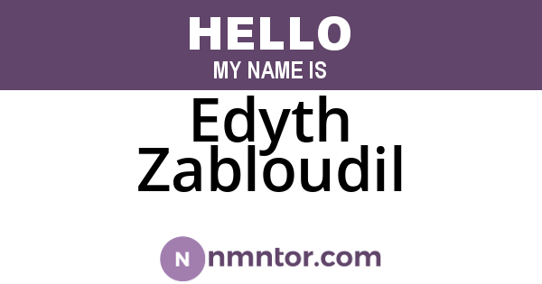 Edyth Zabloudil