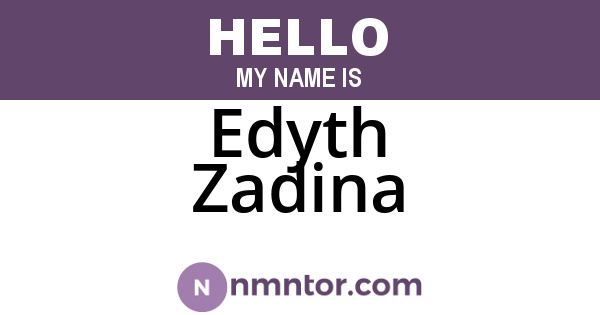 Edyth Zadina