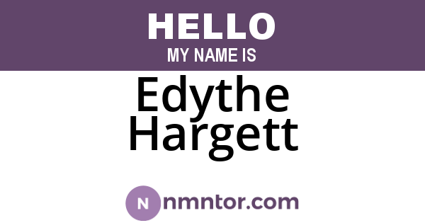 Edythe Hargett