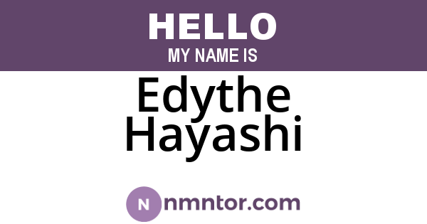 Edythe Hayashi