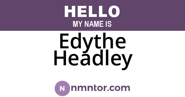Edythe Headley