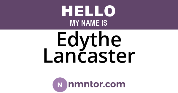 Edythe Lancaster