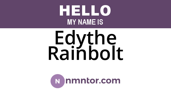 Edythe Rainbolt
