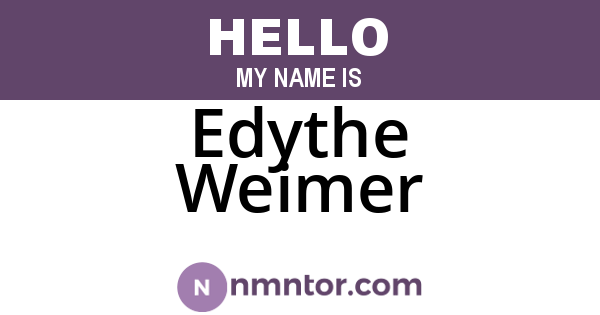 Edythe Weimer